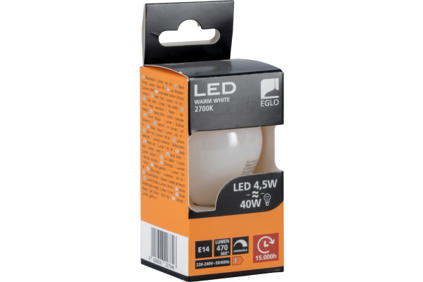 EGLO Leuchtmittel LED E14 110049 470 Lumen, dimmbar, 2.5W