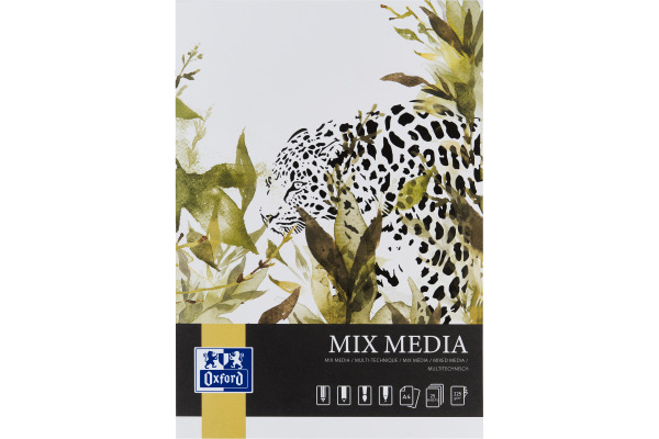 OXFORD Skizzenblock Mixed Media A4 400166123 blanko, 225g 25 Blatt