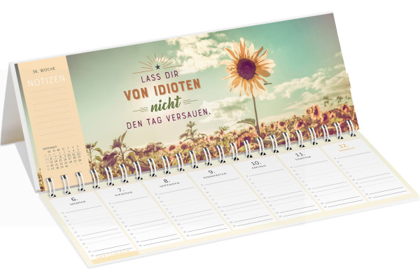 ARS EDITI Tischkalender 2027 13933 Motivation DE 29.7x11.5cm