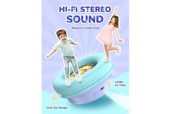 ICLEVER Kids Bluetooth Headphones C10-2083N BTH18, LED, 43h, purple