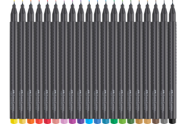 FABER-CA. Finepen Grip 0.4mm 151620 20 couleurs, Etui