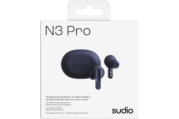 SUDIO Noise Cancelling Earbuds N3PROBLU N3 Pro Blue, Wireless