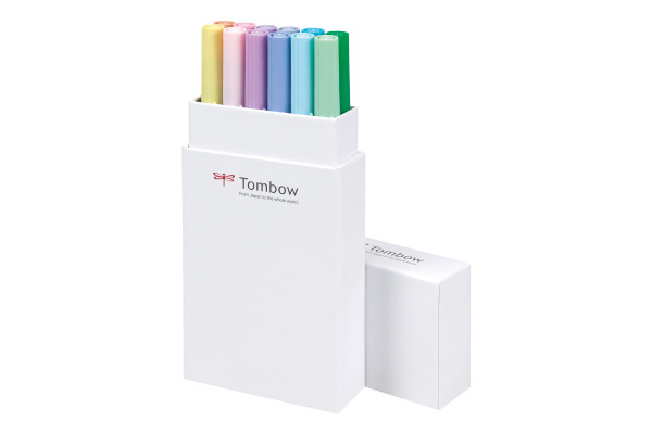 TOMBOW ABT Dual Brush Pen ABT-12P-2 12er Set Pastelltöne