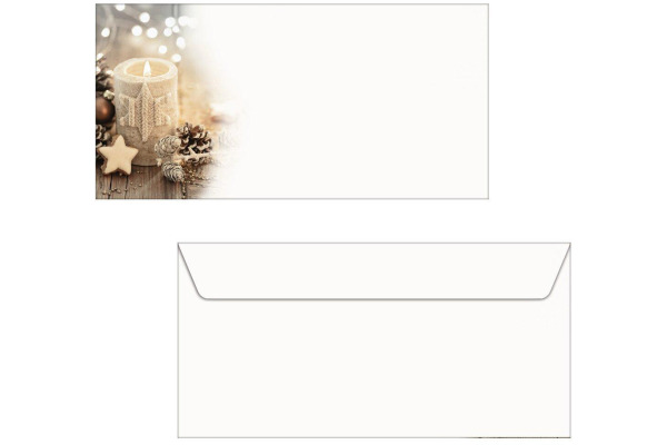 SIGEL Couvert Weihnachten C6/5 DU450 Christmas Candle 25 Stück