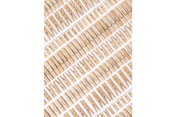 FOLIA Holzklammern natural 500g 22994 Jumbo Pack, 2.5-5 cm