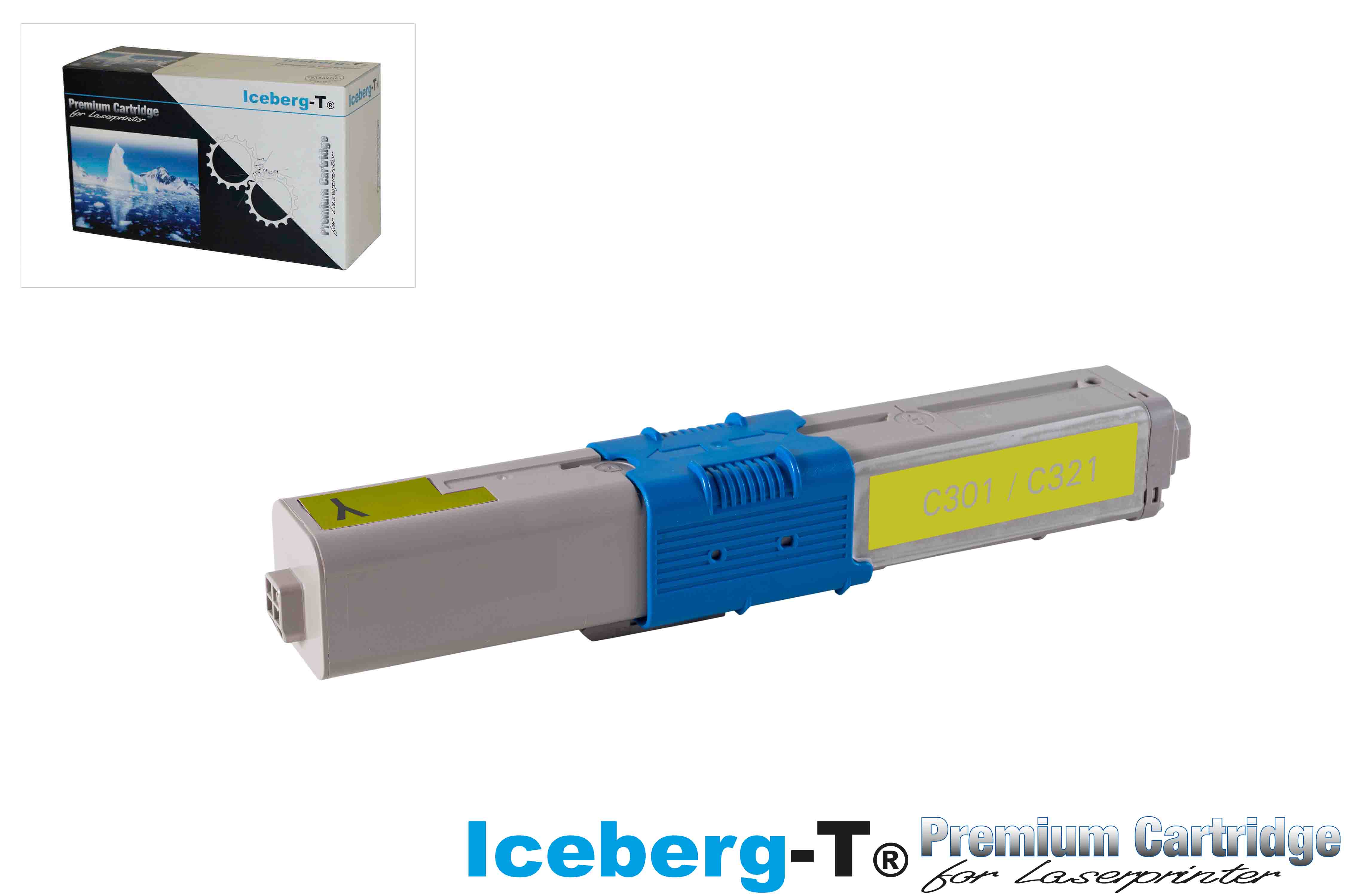 Iceberg-T Toner OKI C301 / C321 1'500 Seiten, yellow