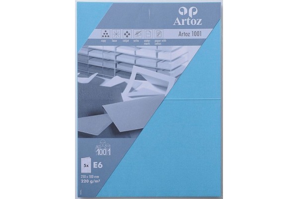 ARTOZ Karten 1001 E6 107372263 220g, azur 5 Blatt