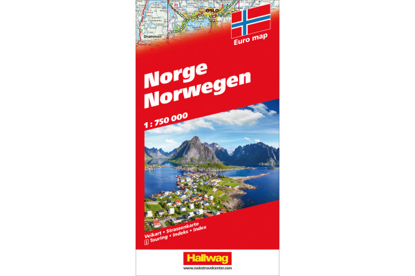 HALLWAG Strassenkarte 382831079 Norwegen (Dis/BT) 1:750'000