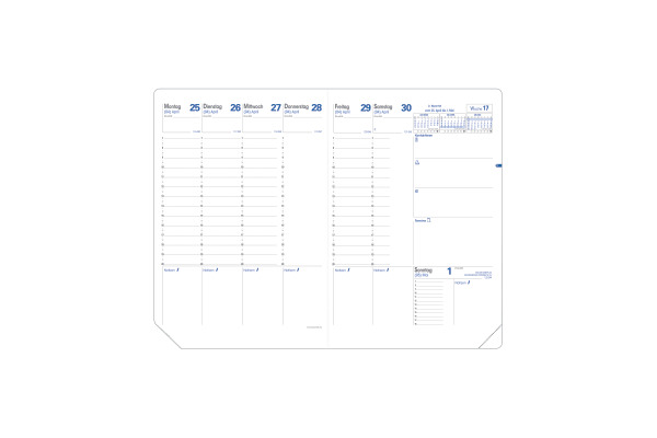QUO-VADIS Agenda Impala Trinote 2027 048066Q 1W/2S schwarz DE 18x24cm
