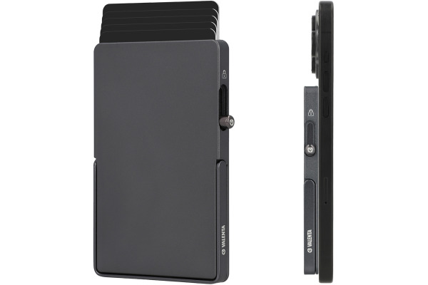VALENTA Cardprotector Aluminium 589314 MagSafe Stand Graphite Grey