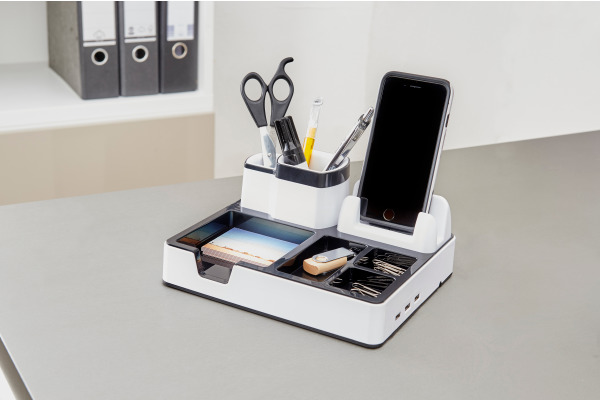 MONOLITH Desk Organizer DO003-17 weiss-schwarz 217x187x96mm
