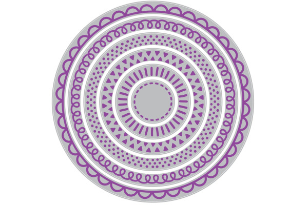 SIZZIX Stanzformen 666991 Border Party Circles 6 Stück