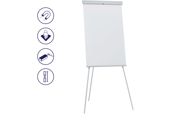 FRANKEN Flipchart X-tra!Line 68x105cm EL-FC20 hellgrau dreibein