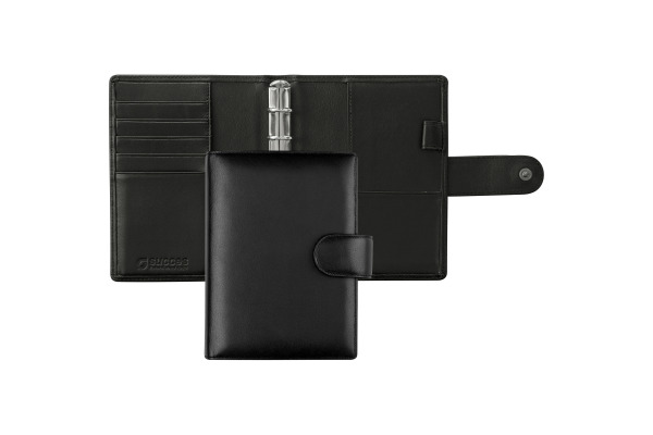SUCCES Agenda Mini Ringbuch Nappa 84146102U schwarz 9.5x12.5cm