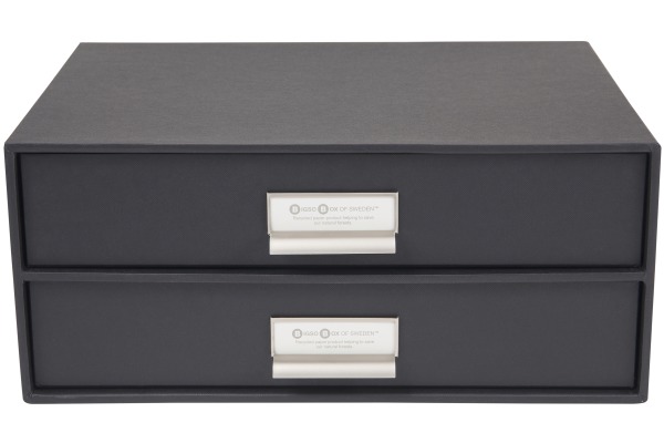 BIGSO BOX Schubladenbox Birger 943145644 dunkelgrau 2 Schubl.
