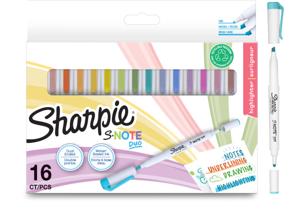 SHARPIE Textmarker S-Note DUO 2182115 assortiert 16 Stück