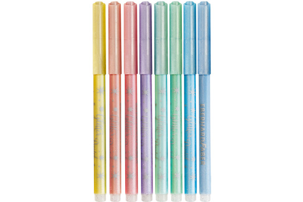 EBERHARD Filzstifte Glitzer pastell 551009 8er Kartonetui