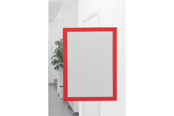 MAGNETOP. Magnetrahmen  A4 1131906 selbstklebend, rot 2 Stk.