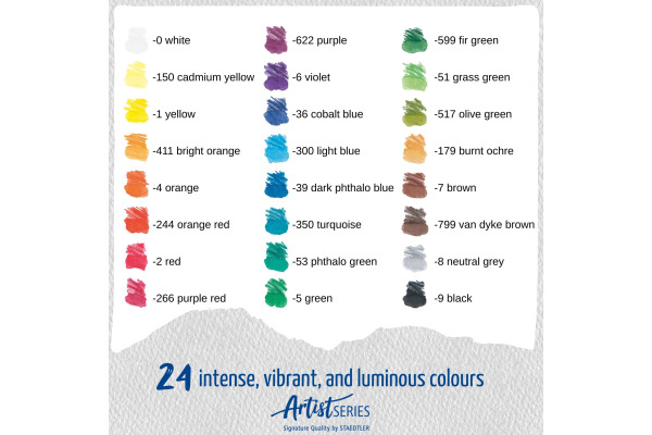 STAEDTLER Farbstifte Artist Line 104M24 assortiert 24 Stück