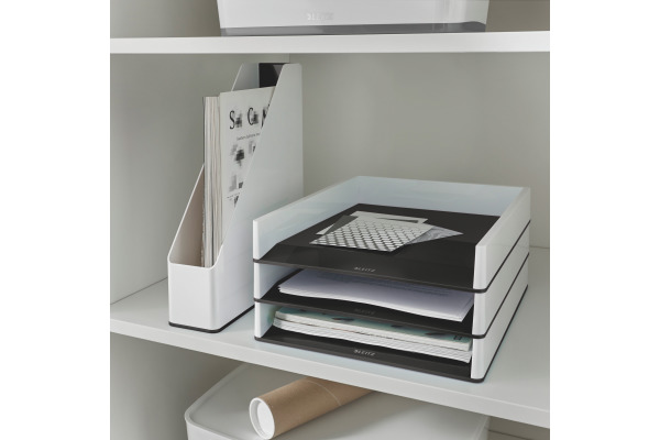 LEITZ Briefablage WOW DuoColour A4 53611095 weiss/schwarz