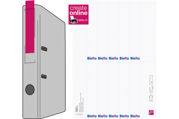 BIELLA Rückenschild Ordner 27x145mm 19099400U für 4cm Rücken 100 Stück