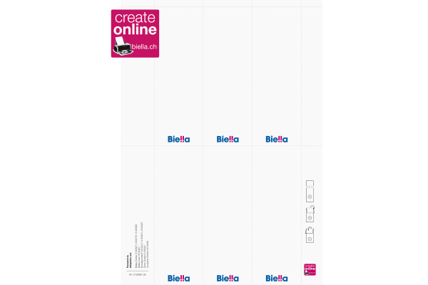 BIELLA Rückenschild Ordner 51x145mm 19099700U für 7cm Rücken 60 Stück