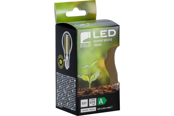 EGLO Leuchtmittel LED E27 110241 470 Lumen, 2.2W