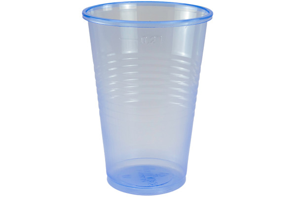 EJS Trinkbecher 2dl 1114.1006 Blau Transparent 100 Stk.