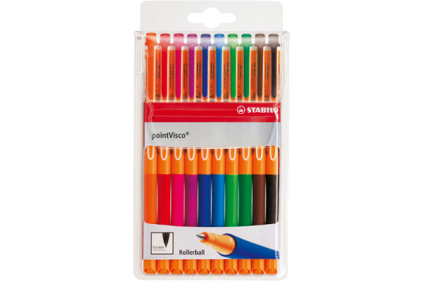 STABILO pointVisco Gelschreiber 0.5mm 1099/10 10 Farben ass.