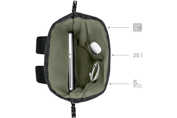 WENGER UrbanOne Roll-Top Backpack 653890 15.6 inch Black