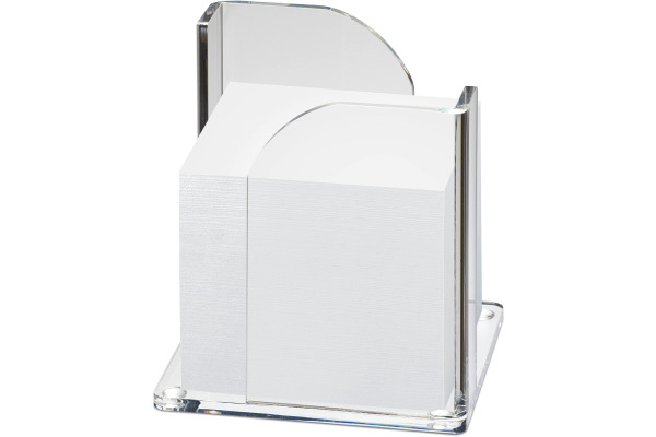 MAUL Zettelbox Acryl 102x109x102mm 19540 05 glasklar, ohne Zettel