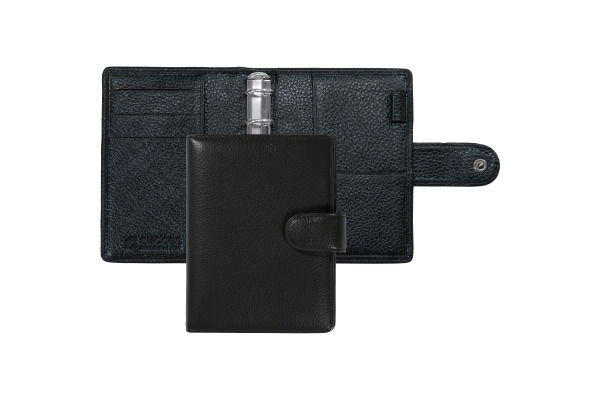 SUCCES Agenda Mini Ringbuch Cadiz 84136502U Leder schwarz 9.5x12.5cm