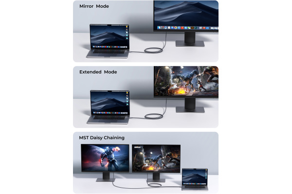 AUKEY Cable Circlet Video CB-DCD141 USB-C to DP 8k, 2m