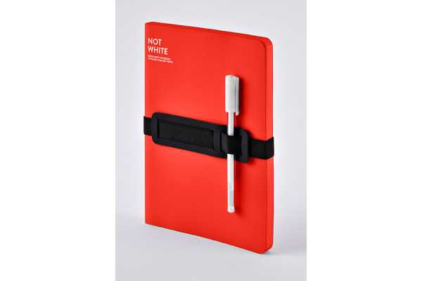 NUUNA Notizbuch NOT WHITE L LIGHT A5 350055218 rot, blanco 176 Blatt