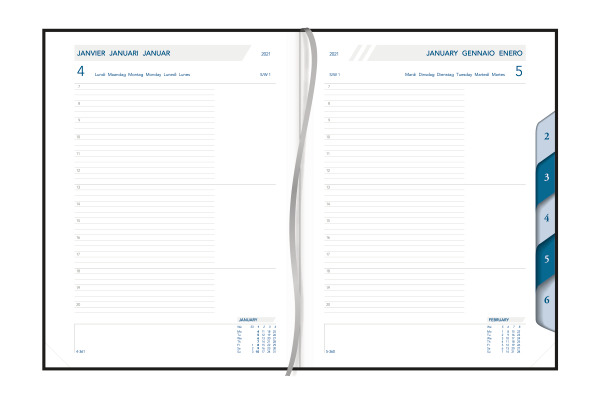 AURORA Agenda Vivella Largo 2027 3116 1T/1S ass. ML 16.5x21cm