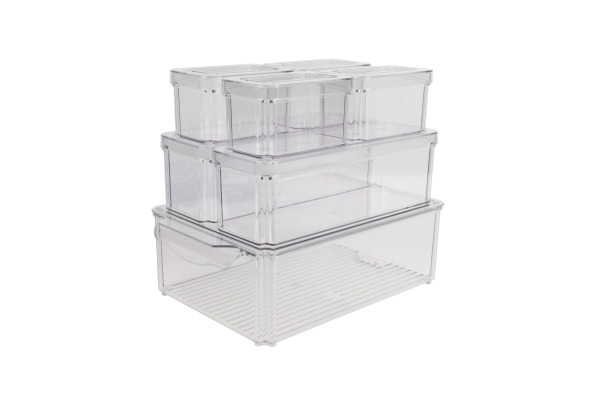 NORDIC Q Fridge/Pantry storage set 2360037 Transparent, 7 pcs.
