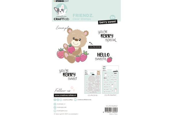STUDIO LI Klarischtstempel Hello sweetie STAMP347 15.5x11.1x0.3cm