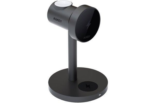 AUKEY MagFusion 3-IN-1 Fastcharger LC-MC311 Qi2 Wirel.Charger 15W, Black