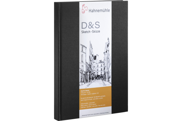 HAHNEMÜHL Skizzenbuch D&S A6 hoch 10628323 schwarz 62 Blatt
