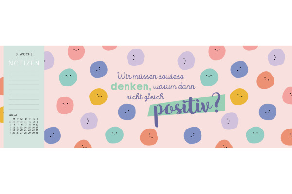 ARS EDITI Tischkalender 2027 13929 Lebensweisheit DE 29.7x11.5cm