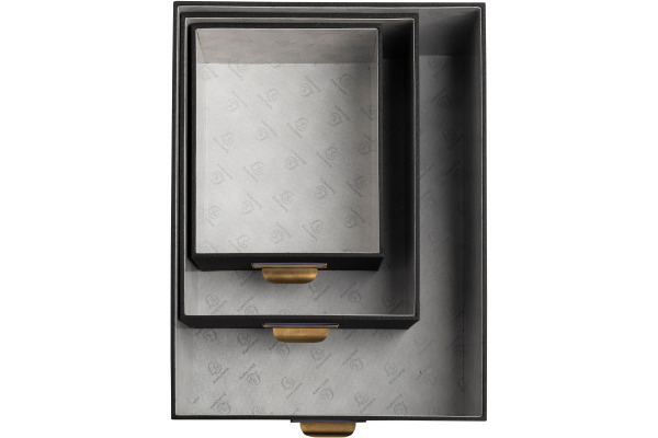 EXACOMPTA Ablagebox OfficeByMe 79601E schwarz 3er-Set