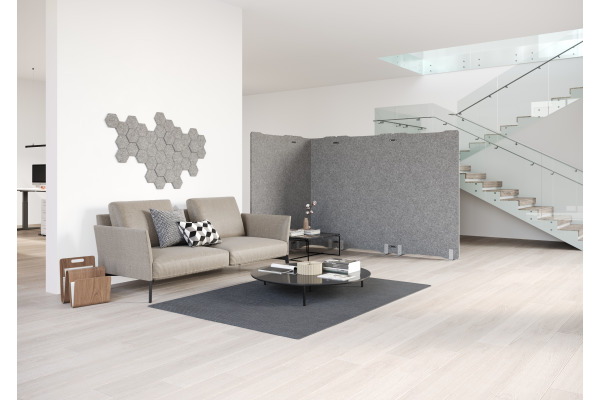 APOLLO Akustikstellwand 180x100cm VASWF1810 grau, Eckelement