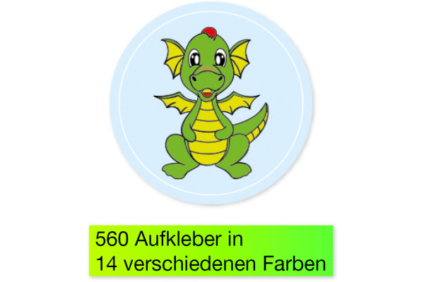 TIME TEX Belobigungs-Aufkleber 62652 Drache 500 Stück