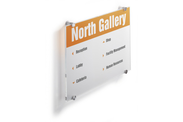 DURABLE Türschild Crystal Sign A3 482619 transparent, acryl 297x420mm