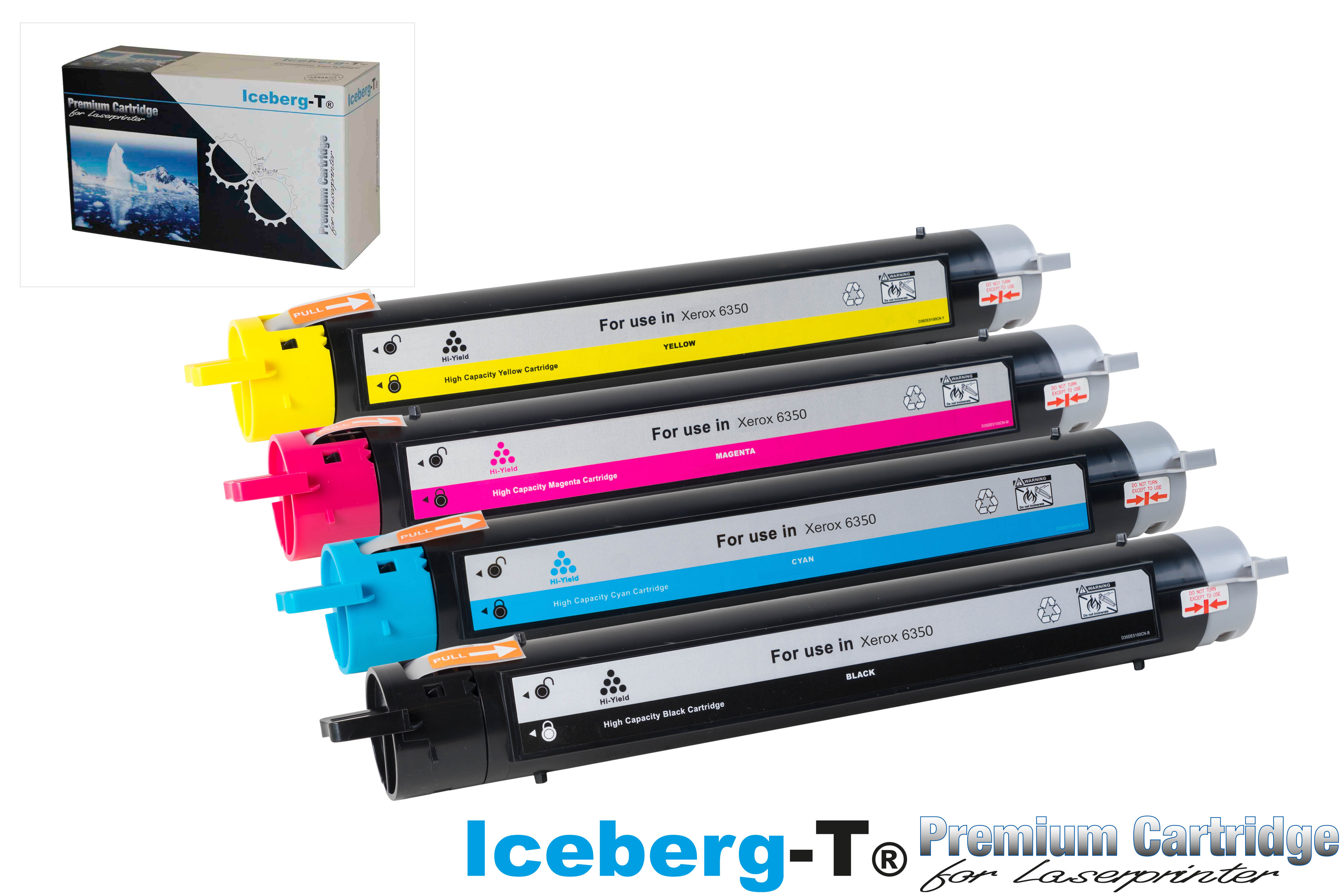 Iceberg-T Toner SET Xerox Phaser 6350 Set mit allen vier Farben