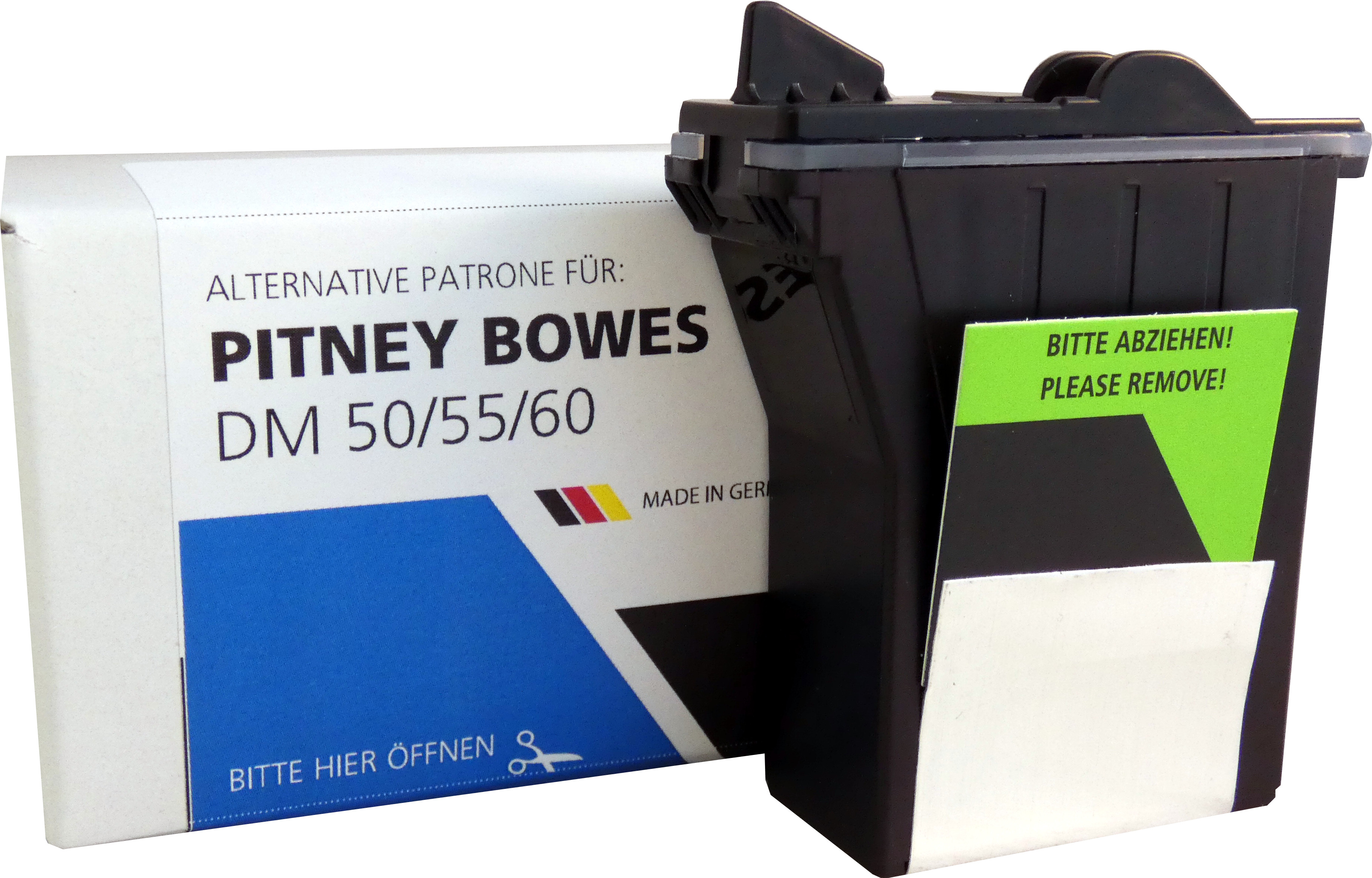 Frankierpatrone komp. zu PitneyBowes DM 50/50i 55/55i 60/60i 65/65i 2'500 Seiten, blau (18ml)