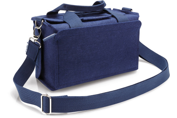 MAGNETOP. Moderatorentasche ecoAware 11123 blau, Filz, inkl. Zubehör