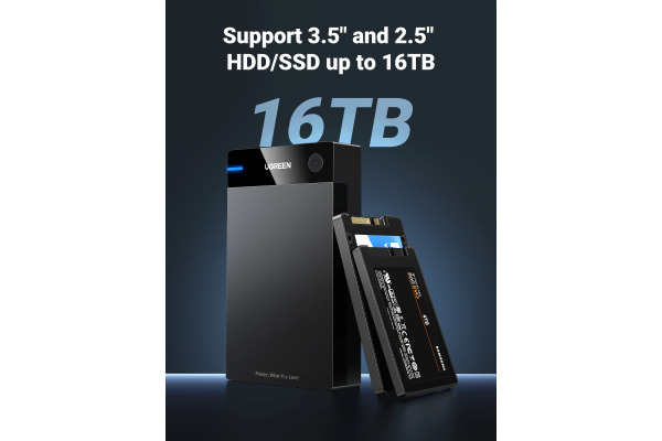 UGREEN SATA Hard Driver Enclosure 50422 USB 3.0 B to 3.5,2.5 (BB)