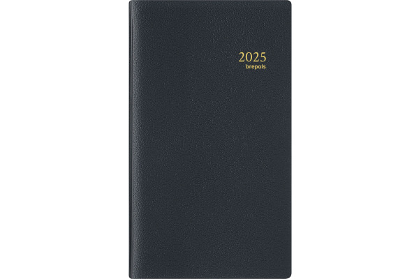 BREPOLS Agenda Notaplan Genova 2027 26.3.0164 1W/1S schwarz 8.9x16cm