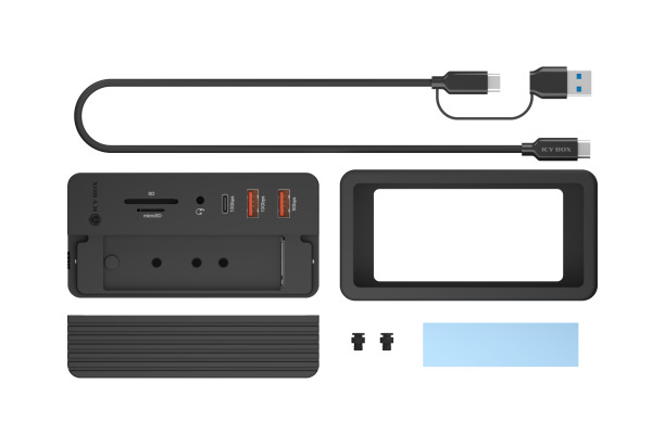 ICY BOX 10-in-1 DockingStation with IB-DK4072 M.2 NVMe SSD bay
